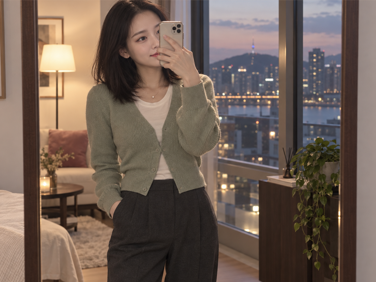 서울특별시 관악구 이동과 방문 일정을 안내하는 젊은 성인 한국 여성 관리사